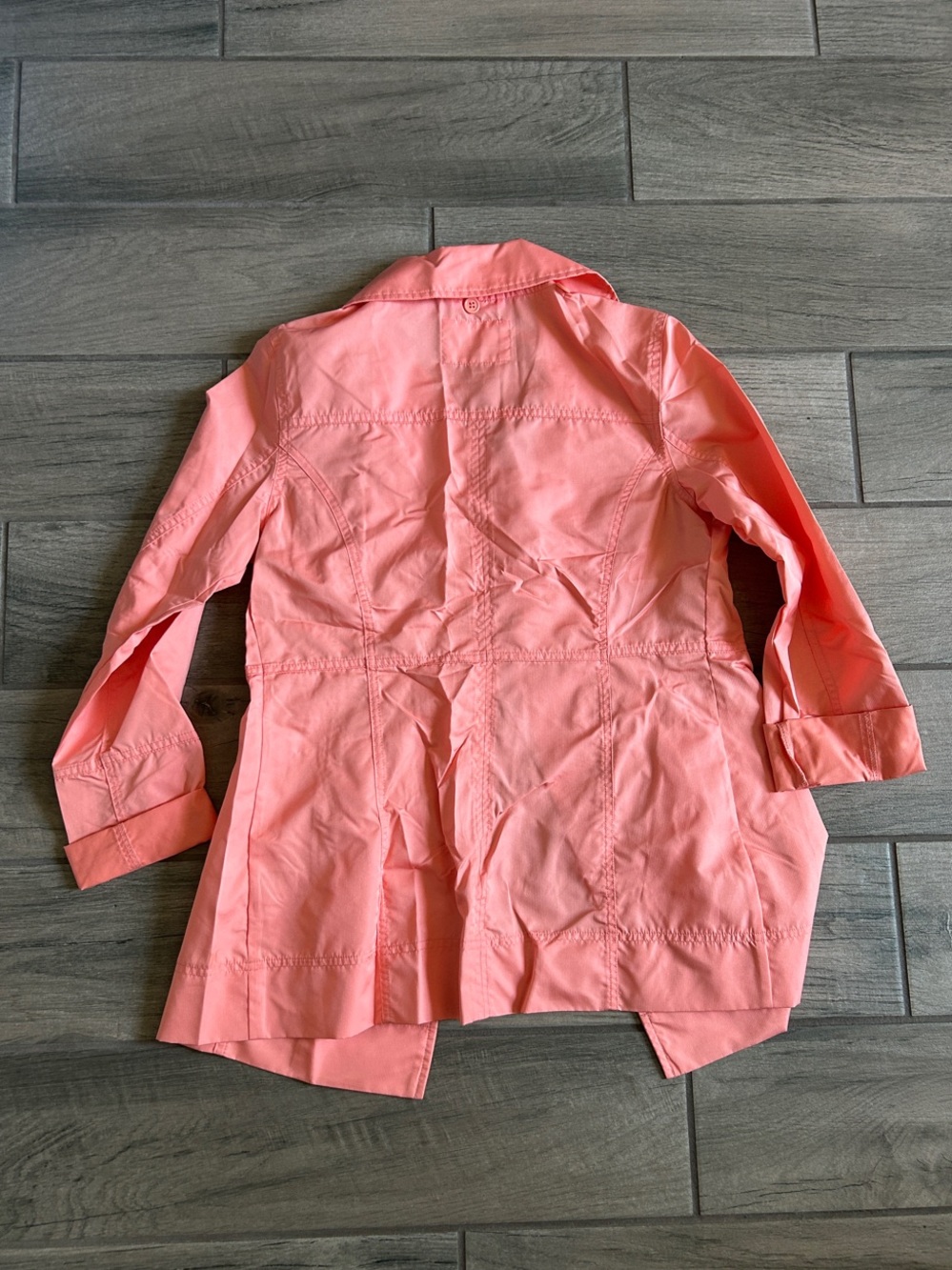 Hurley Coral Double-Breasted Trench Coat - Picture 4 of 4